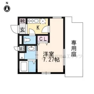 アクエルド京大北【1階】の間取り