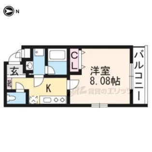 ヴィラ北白川【401号室】の間取り