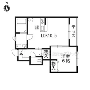 PALACIO DA RAINHA【102号室】の間取り