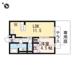 1LDKの間取り画像