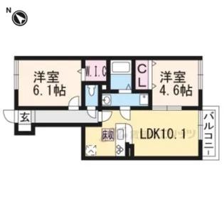 イルセット B棟【1階】の間取り