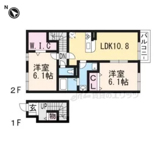 イルセット B棟【2階】の間取り