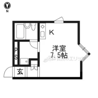 ザ・シティ花園【104号室】の間取り