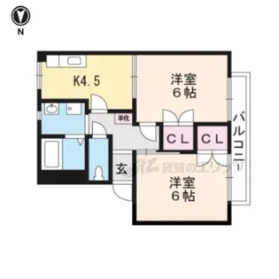 アーサN1?2【203号室】の間取り
