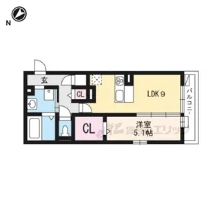 シャルムマメゾン【1階】の間取り