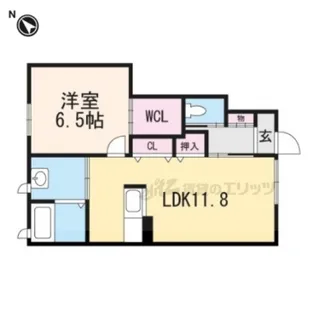 シャトーサイド【103号室】の間取り