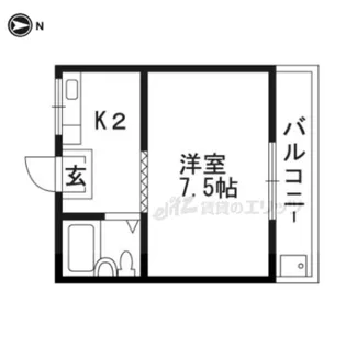 脇坂コーポ【305号室】の間取り