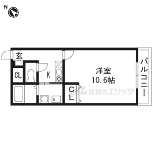 アンプルール モンターニュ【201号室】の間取り