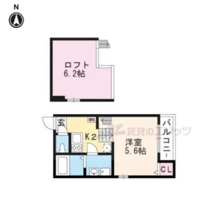 ハーモニーテラス深草善導寺町【1階】の間取り