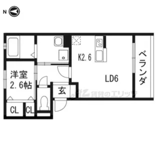 アルヴィータ【105号室】の間取り