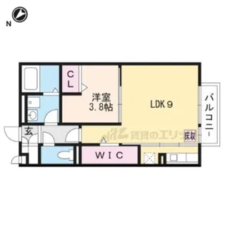 レセンテ出町 A棟【1階】の間取り