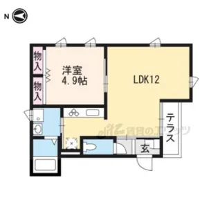 ハレヒナノ【102号室】の間取り