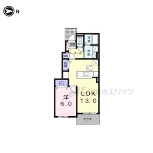 1LDKの間取り画像