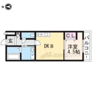 サクシード伏見西町【202号室】の間取り