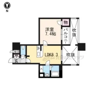 プレサンス京都洛南【6階】の間取り