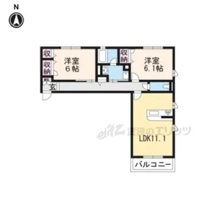 La Sortie【202号室】の間取り