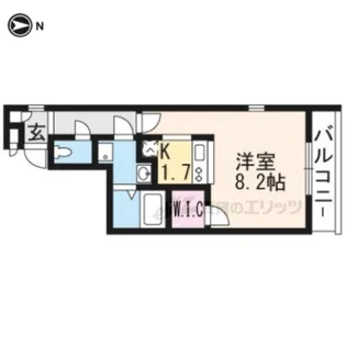 THE GARNET SUITE RESIDENCE山科三条【206号室】の間取り