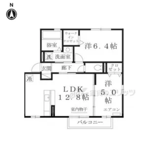 リビングタウンくにみA棟【201号室】の間取り