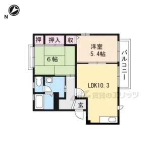 シャーメゾンピュアズB棟【2階】の間取り