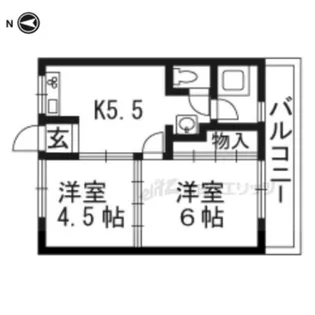コーポ西口【205号室】の間取り