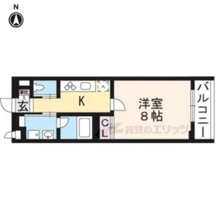 ロゼッタ北山【106号室】の間取り