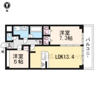 グラン・フィオーレ向日町【203号室】の間取り