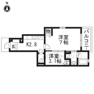 CASA SOL【102号室】の間取り