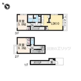 ウエストビレッジ?【205号室】の間取り
