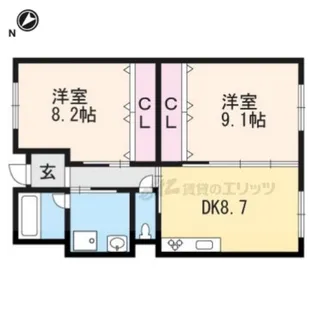 マリンパレス東陽【4階】の間取り