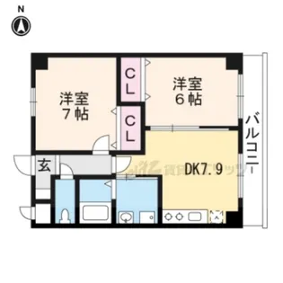 サンローラン吉祥院【205号室】の間取り