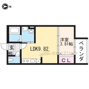 エスペランサ桃山【102号室】の間取り