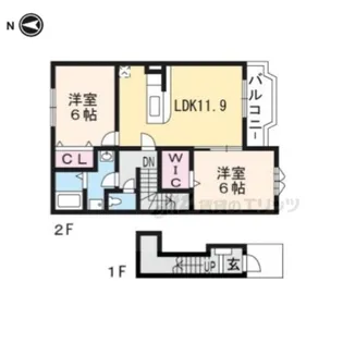 ボヌール【2階】の間取り