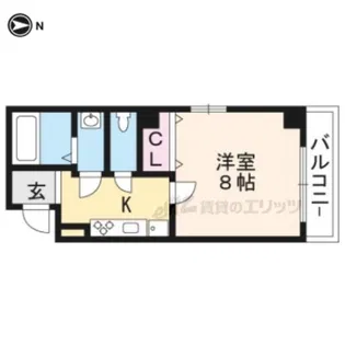アクシアコート伏見【5階】の間取り