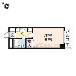 カーサ清水花【206号室】の間取り