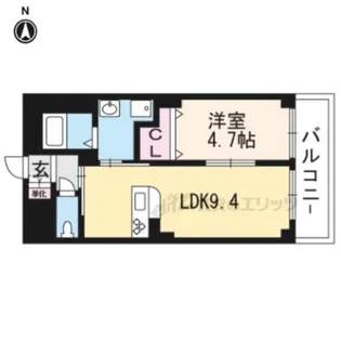 エルヴィータ長岡【1階】の間取り