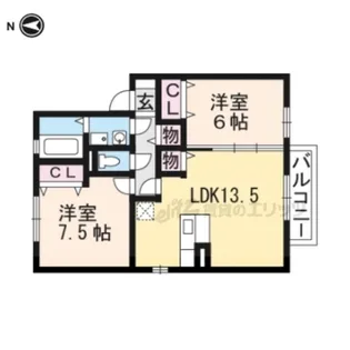 ソレイユ・ヴィラ B館【202号室】の間取り