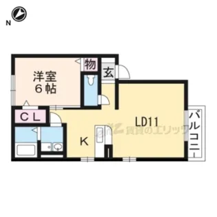 グレースコート?番館【1階】の間取り