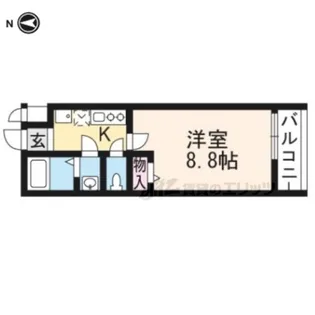 LIBRO京都西陣【306号室】の間取り