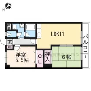 シャトーアルバ【5階】の間取り