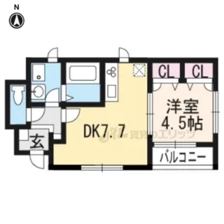 ラフィーネ倉橋【101号室】の間取り