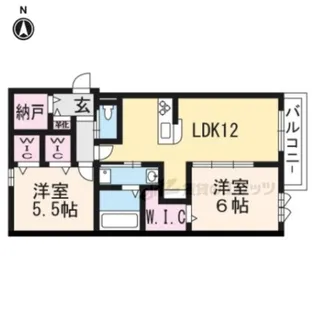 オプレジール鴨川【303号室】の間取り