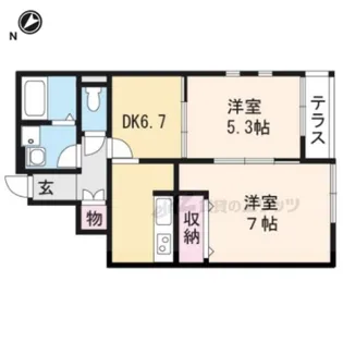 クレイノREST 清知【101号室】の間取り