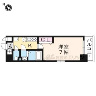 LUXE京都西大路【2階】の間取り