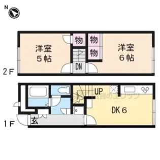 レオパレス庄五郎弐番館【107号室】の間取り