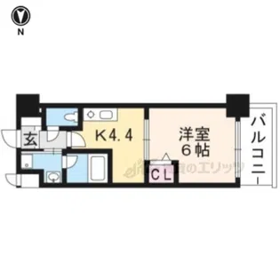 アクアプレイス京都三条朱雀【502号室】の間取り