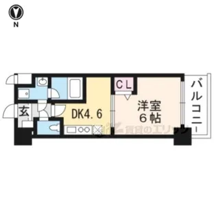 アクアプレイス京都三条朱雀【3階】の間取り