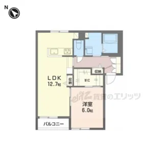 エストム ウェッジ【201号室】の間取り