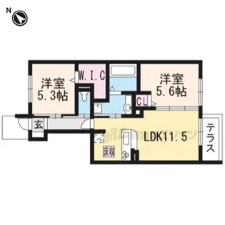 サザンクロス?番館【1階】の間取り