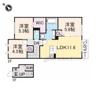 サザンクロス?番館【2階】の間取り