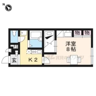 レオパレスWING【104号室】の間取り
